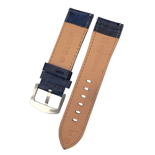 24 mm Spor S Kroko Lacivert Deri Saat Kordonu